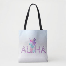 Bolso De Tela Adorable Aloha Piña Hawaiana, Plata