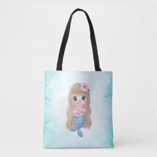 Bolso De Tela Adorable Bebé Sirena, Mar