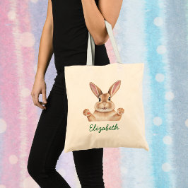 Bolso De Tela Adorable Bunny Personalizado Easter