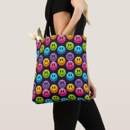 Bolso De Tela "Adorable Colección de patrones de Emoji sonriente