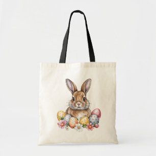 Bolso De Tela Adorable conejo de Pascua con huevos y primavera c