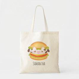 Bolso De Tela Adorable Cow Hamburger