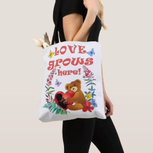 Bolso De Tela Adorable "El amor crece aquí" Maternidad / Materni