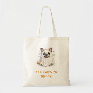 Bolso De Tela Adorable Fantasma de Halloween de Bulldog Francés