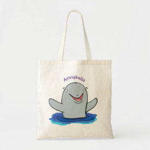Bolso De Tela Adorable feliz ilustracion personalizado de marsop
