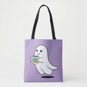 Bolso De Tela Adorable Ghost Cute Halloween Illustration