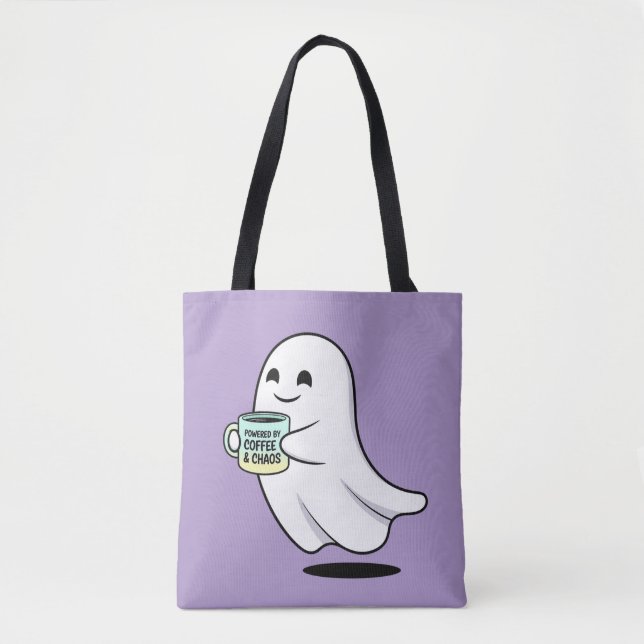 Bolso De Tela Adorable Ghost Cute Halloween Illustration (Anverso)