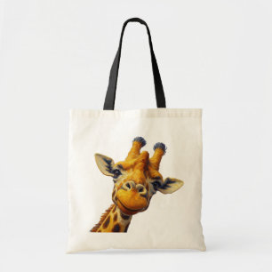 Bolso De Tela Adorable Giraffe Tote Bag Aceite Estilo de pintura