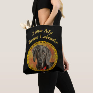 Bolso De Tela Adorable labrador marrón dulce perro cachorro