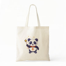 adorable panda con corbata naranja-amarilla