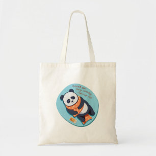 Bolso De Tela adorable panda necesita una llamada matutina