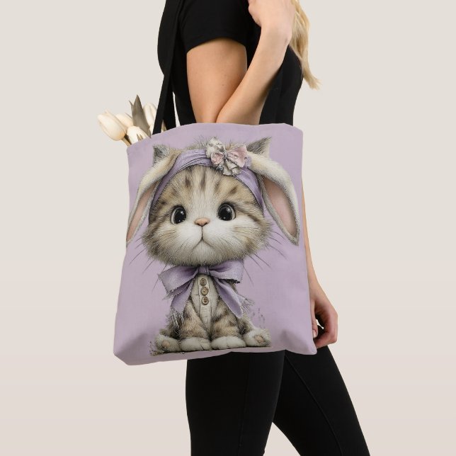 BOLSO DE TELA ADORABLE QUIRKY EASTER THEMED KITTENS (Detalle)