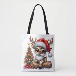Bolso De Tela Adorable Reno de Navidad