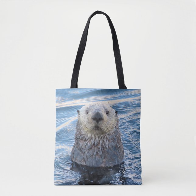 Bolso De Tela Adorable Sea Otter Peeks (Anverso)