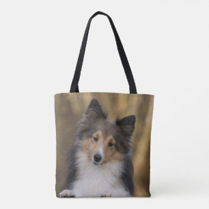 Bolso De Tela Adorable Sheltie Pup