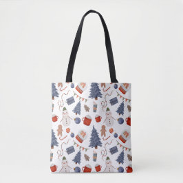 Bolso De Tela Adorable Snowman y Tote de Navidades de feriado y 