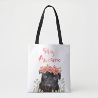 Adorable Stay Awesome Pug Watercolor Crown