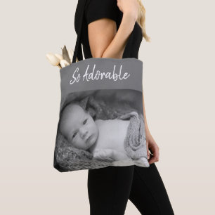 Bolso De Tela Adorables fotos de bebes grises y blancas
