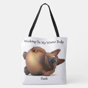 Bolso De Tela Adorables Funny Fat Puppy Personalizado