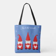 Adorables gnomos de Navidad en azul