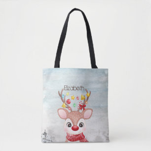 Bolso De Tela Adorables renos de Navidad