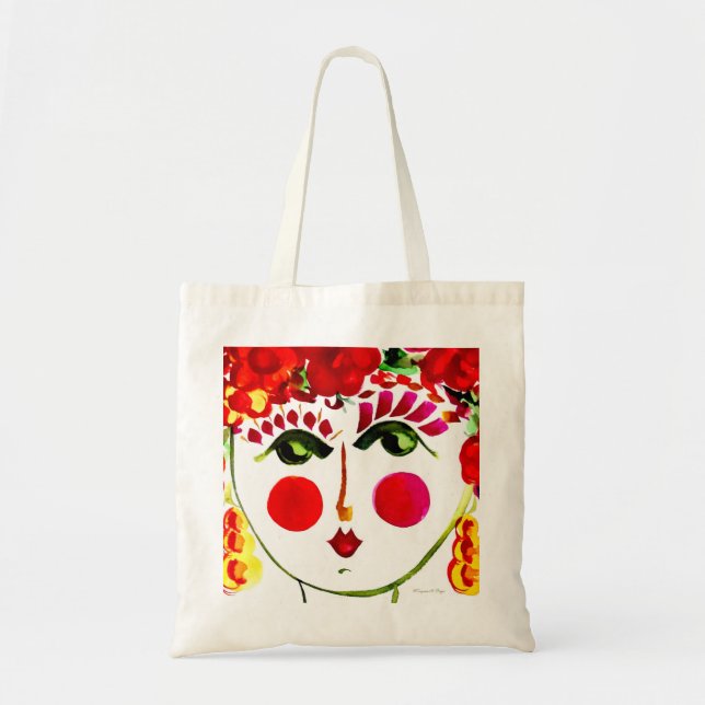 Bolso De Tela Adormidera - Tote Chica de Jardín Gitano (Frente)