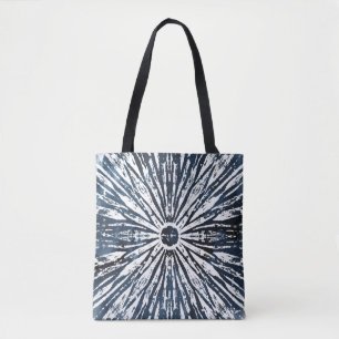 Bolso De Tela Adorno de la parte radial de la tinta del añil