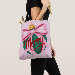 Bolso De Tela Adorno de pincelada Preppy Navidad Coquette Navida