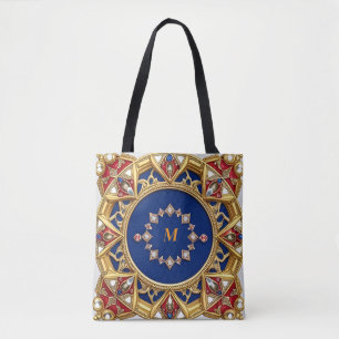 Bolso De Tela Adorno Dorado Artístico de Estilo Medieval