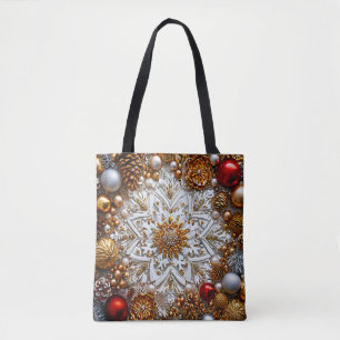 Bolso De Tela Adornos Navideños Festivos y Brillo de las Fiestas