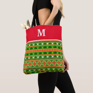 BOLSO DE TELA ADORNOS PERSONALIZADOS PARA ÁRBOL DE NAVIDAD VERDE