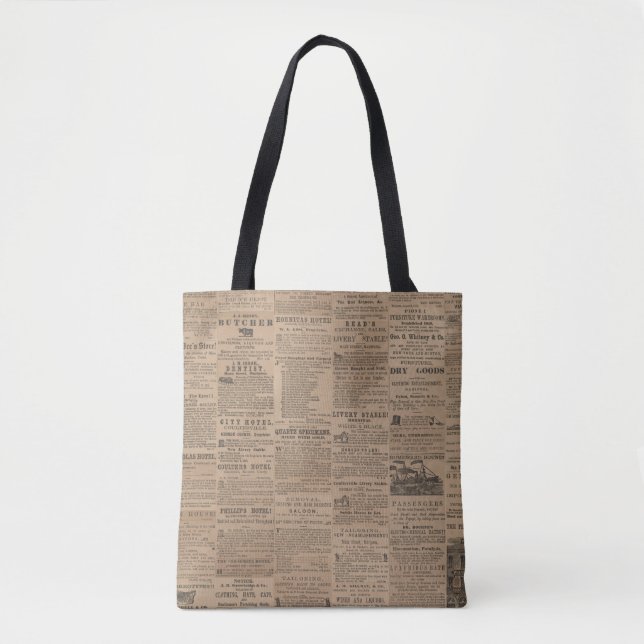 Bolso De Tela Ads of the Past, NY 1856 Tote (Anverso)