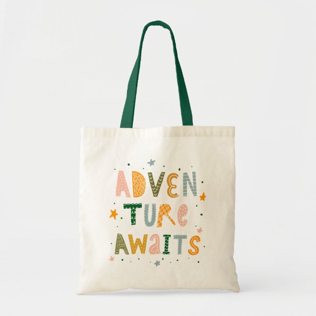 Bolso De Tela Adventure Awaits (Frente)