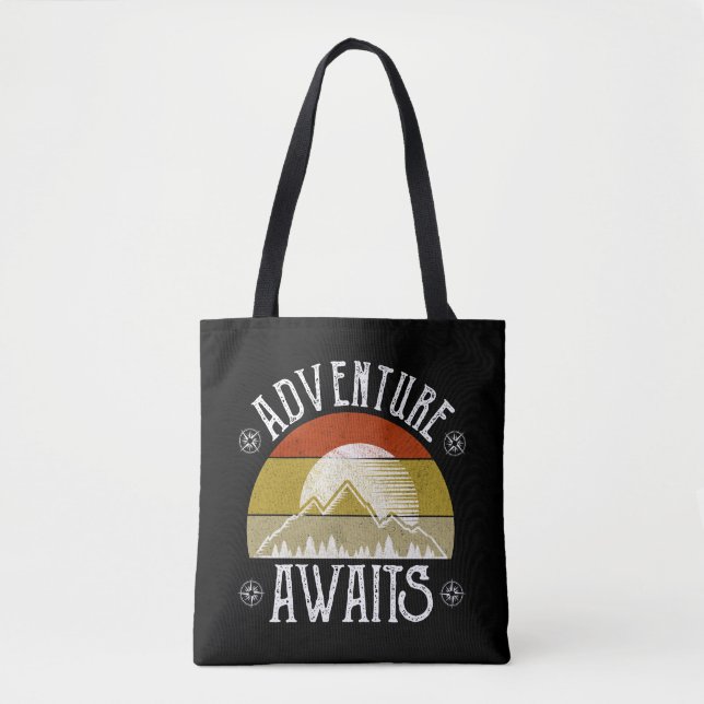 Bolso De Tela Adventure Awaits (Anverso)