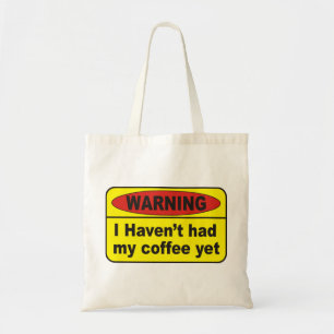 Bolso De Tela Advertencia - café