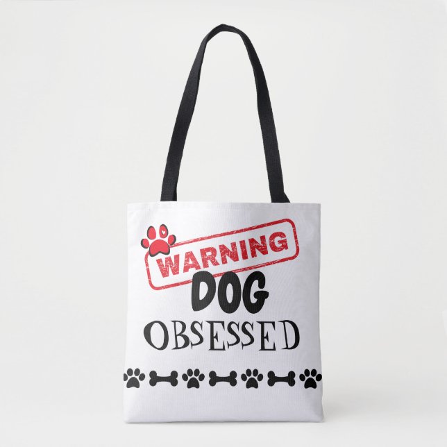 Bolso De Tela Advertencia obscena de perro (Anverso)