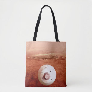 Bolso De Tela Aeródromo Con Perseverancia Rover Descent To Mars