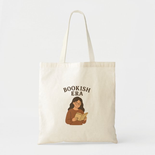 Bolso De Tela Aesthetic Bookish Era Cozy Reading Girl (Frente)