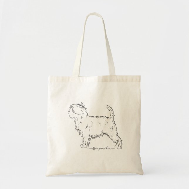 Bolso De Tela Affenpinscher sketch (Frente)