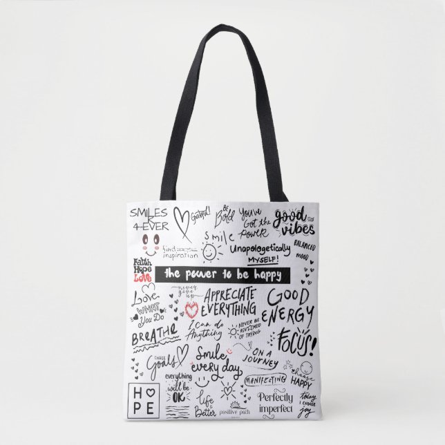 BOLSO DE TELA AFFIRMATIONS BUOD VIBES TOTE BAG (Anverso)