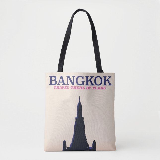 Bolso De Tela Afiche de Bangkok Wat Poh Travel (Anverso)
