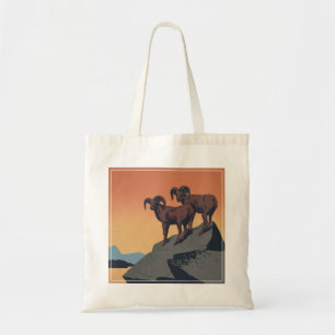 Bolso De Tela Afiche de época que promueve el viaje a parques na