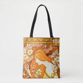 Bolso De Tela Afiche de época revista francesa Art Nouveau Mujer