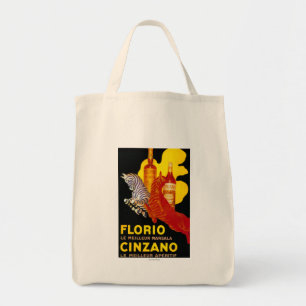 Bolso De Tela Afiche de la época de Florio Cinzano en Europa