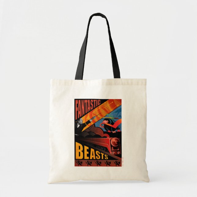 Bolso De Tela Afiche de venado de las bestias fantásticas de Jac (Frente)