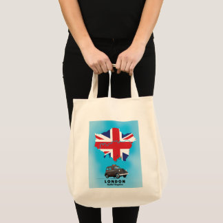 Bolso De Tela Afiche de viaje con mapa ilustrado de Londres