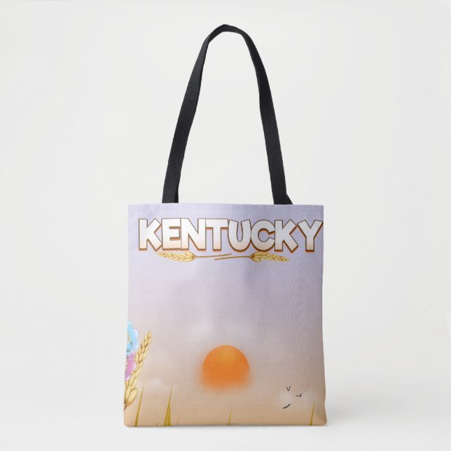 Bolso De Tela Afiche de viaje de Kentucky Cute Farm (Anverso)