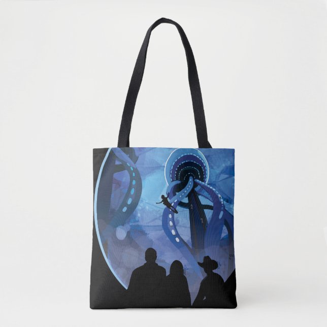 Bolso De Tela Afiche de viaje espacial retro - Europa de la luna (Anverso)