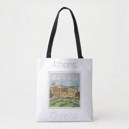 Bolso De Tela Afiche de viaje para Atenas Grecia