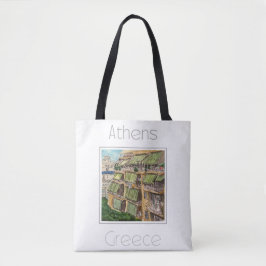 Bolso De Tela Afiche de viaje para Atenas Grecia